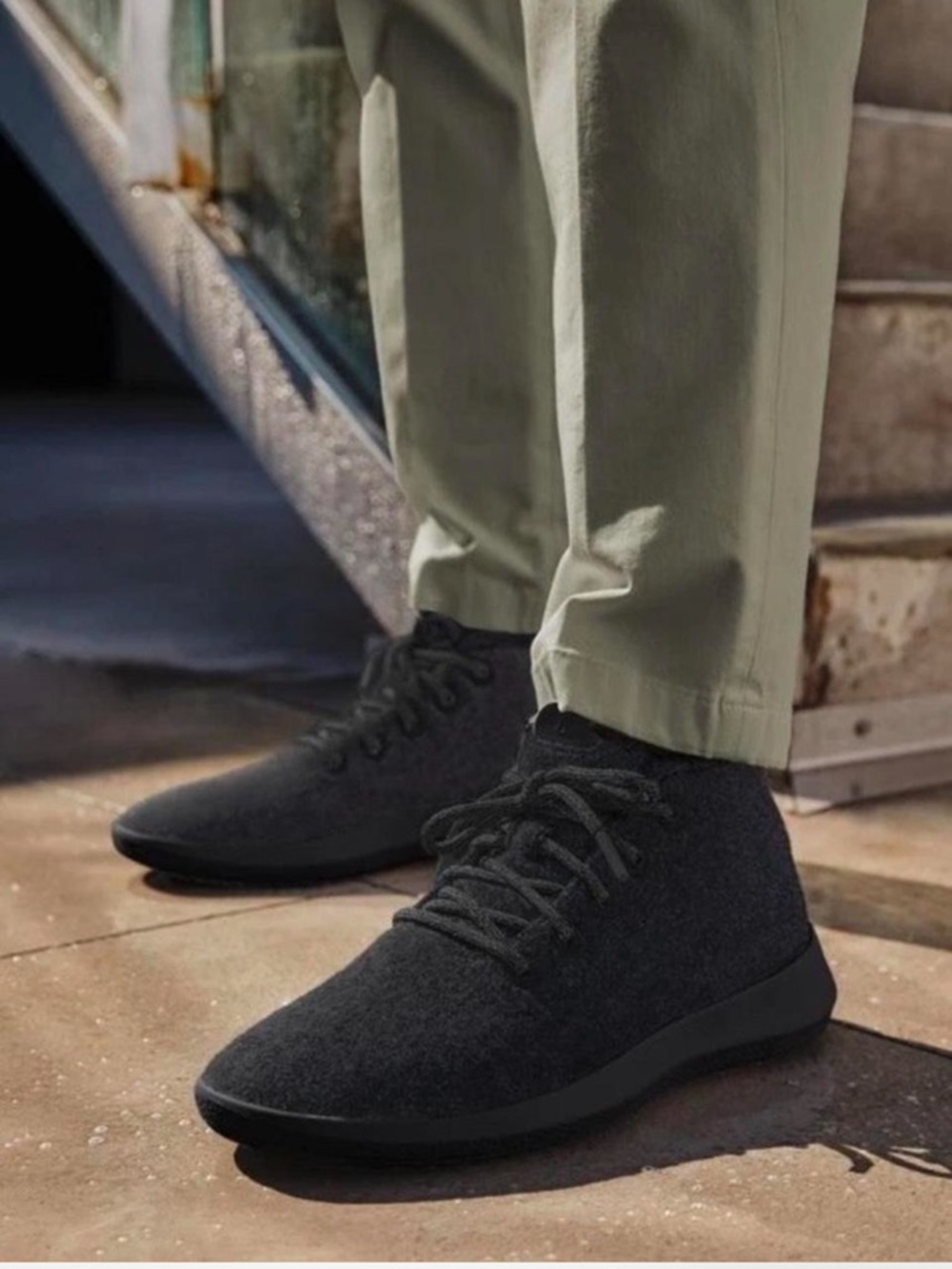 allbirds Men's Black High-Top Wool Sneakers - Picture 8 of 9